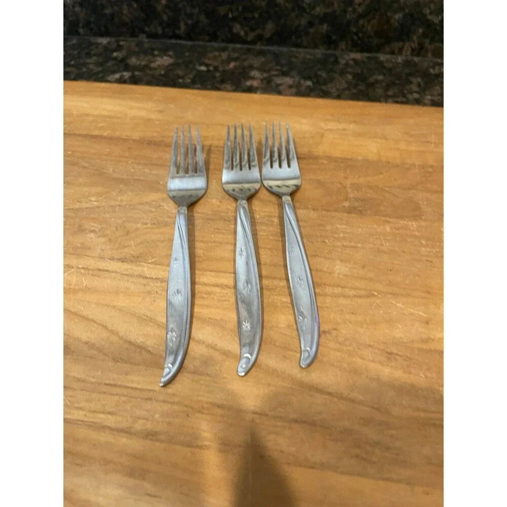 National Stainless STARETTE- 3 Atomic Star lunch forks